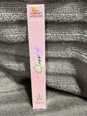 Jeffree Star Supreme Gloss Full Pigment Lip Gloss - Light Pink Holographic Box